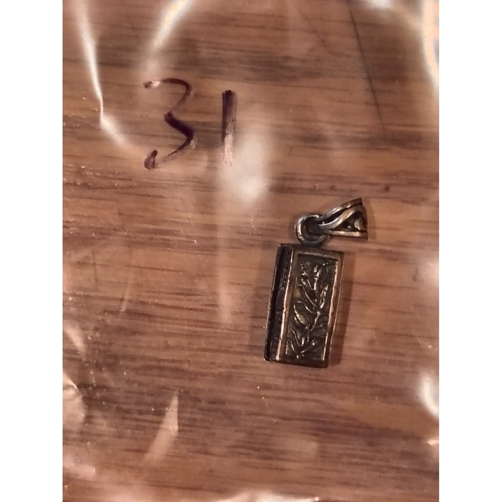 opening book locket pendant charm Silver Unisex vintage ornate scrollwork bail